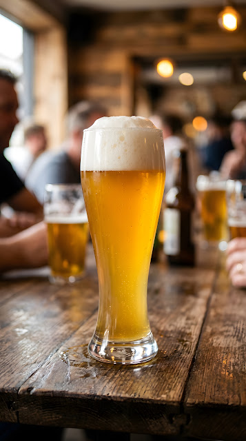 Cold Glass of Beer in a Cozy Pub - Free mobile Wallpaper