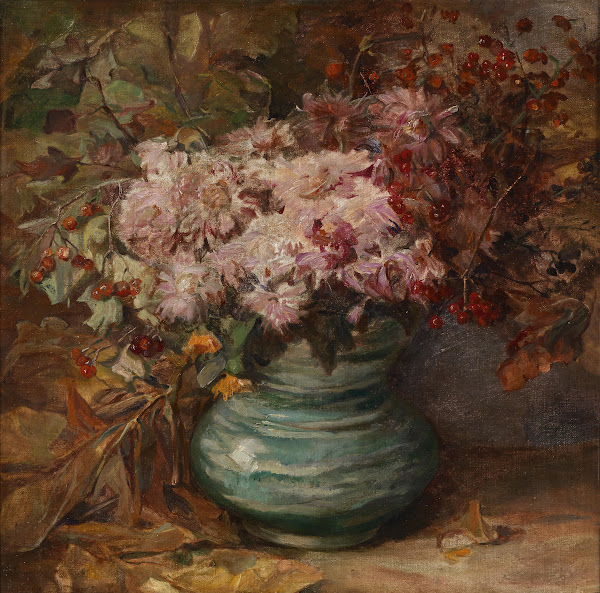 Blumenstrauß mit Crysanthemen und Ringelblumen