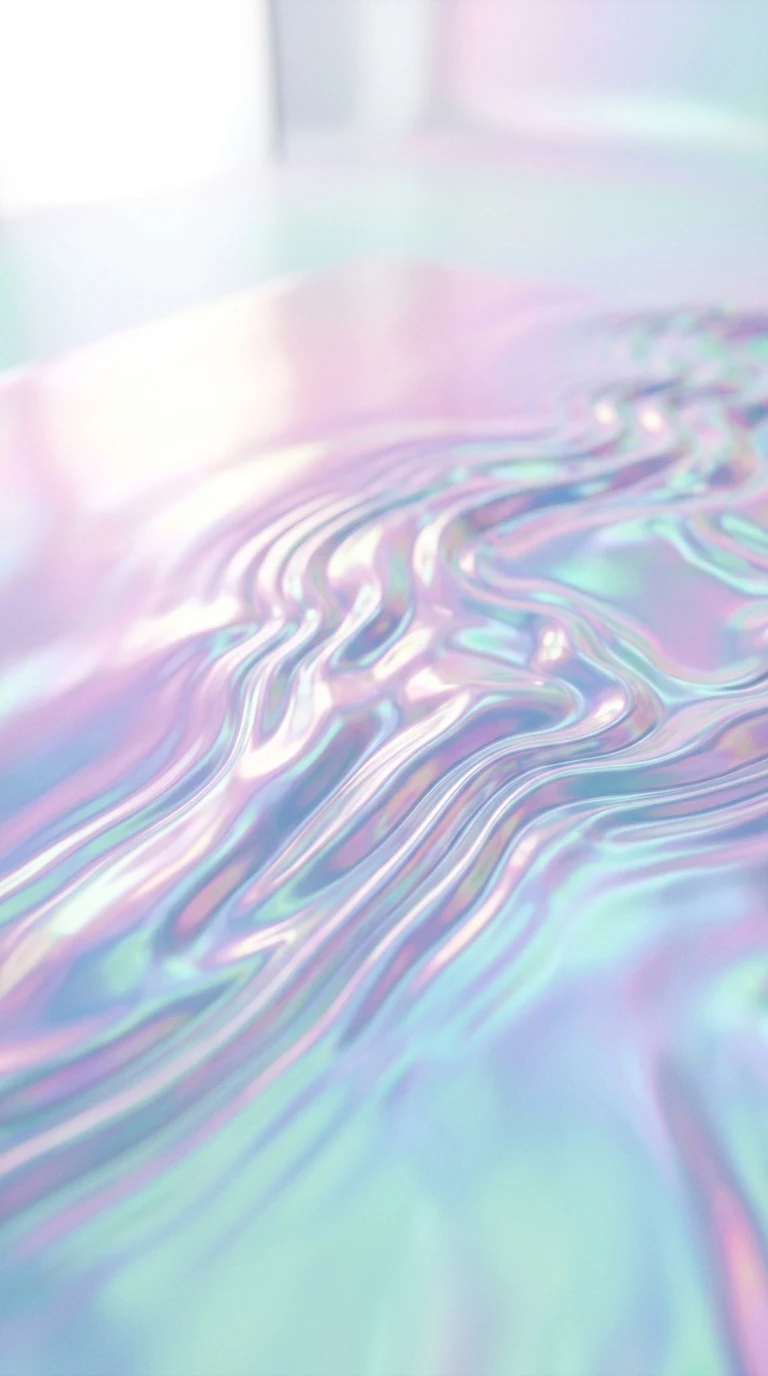 Ethereal Pastel Holographic Iridescent Foil Background - Free 4K mobile Wallpaper