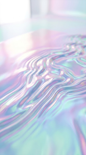 Ethereal Pastel Holographic Iridescent Foil Background - Free mobile Wallpaper