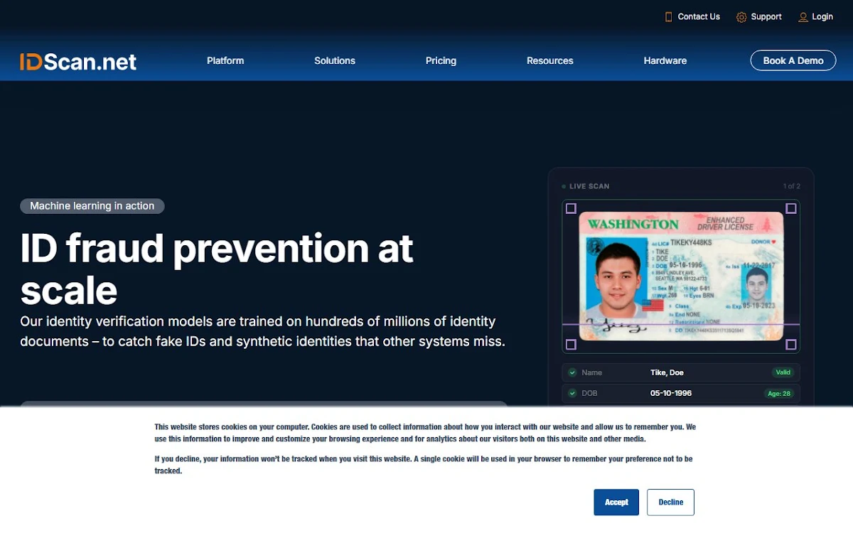 Captura de idscan.net