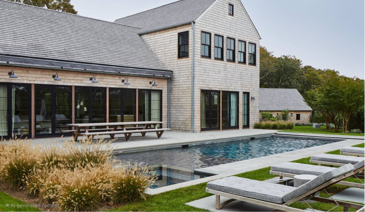 Luxury outdoor living space with patio and pergola