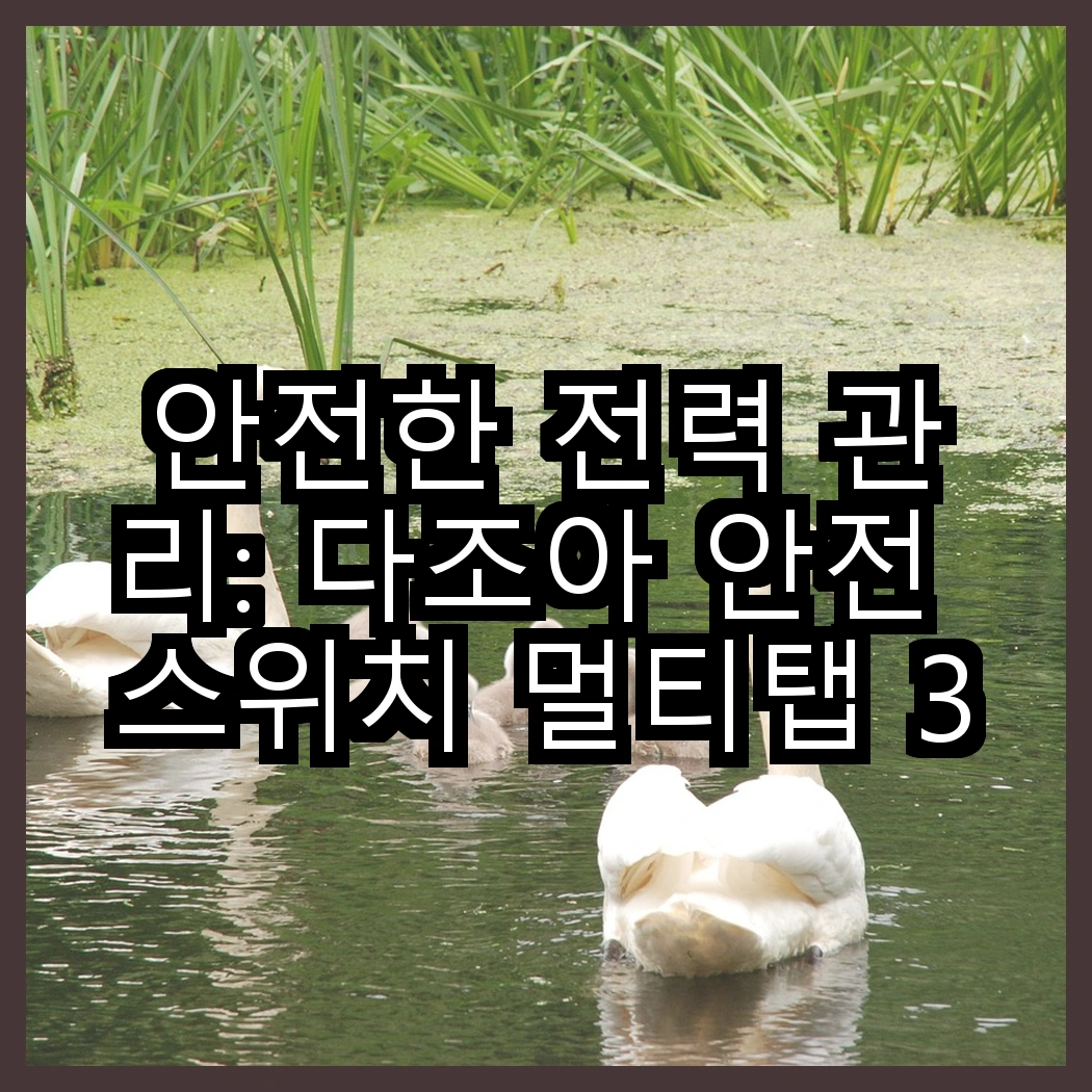 안전한 전력 관리: 다조아 안전 스위치 멀티탭 3구와 번개표 절전형 개별 스위치 멀티탭 3구의 선택은? 썸네일