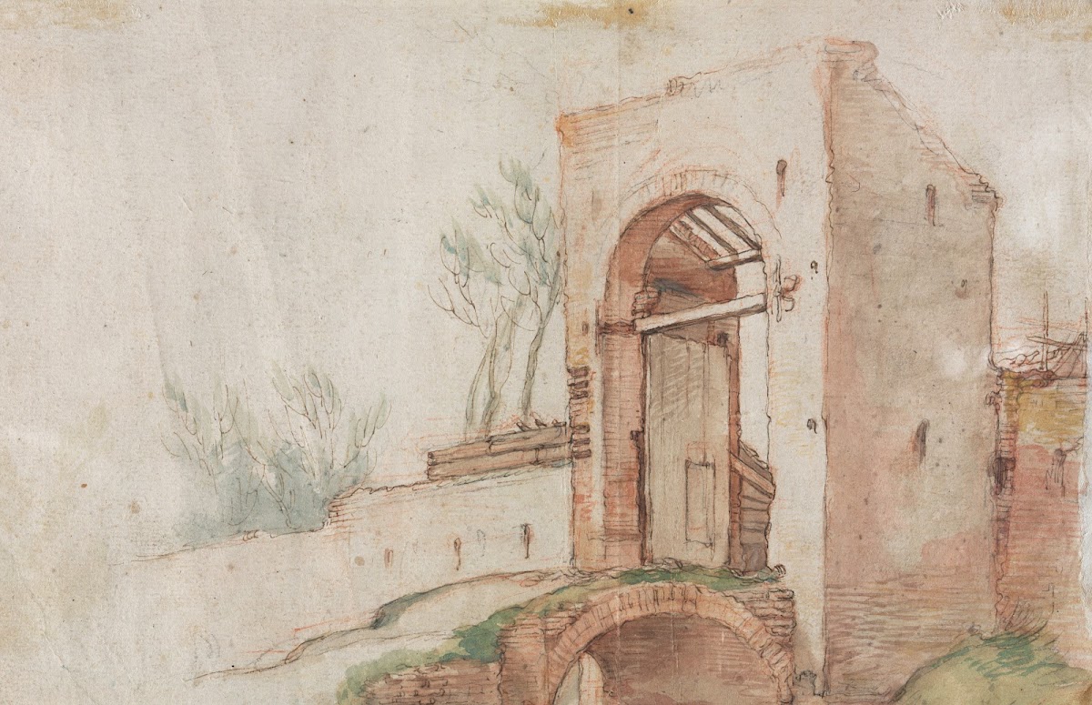 Bridge and Gate verso c 1600