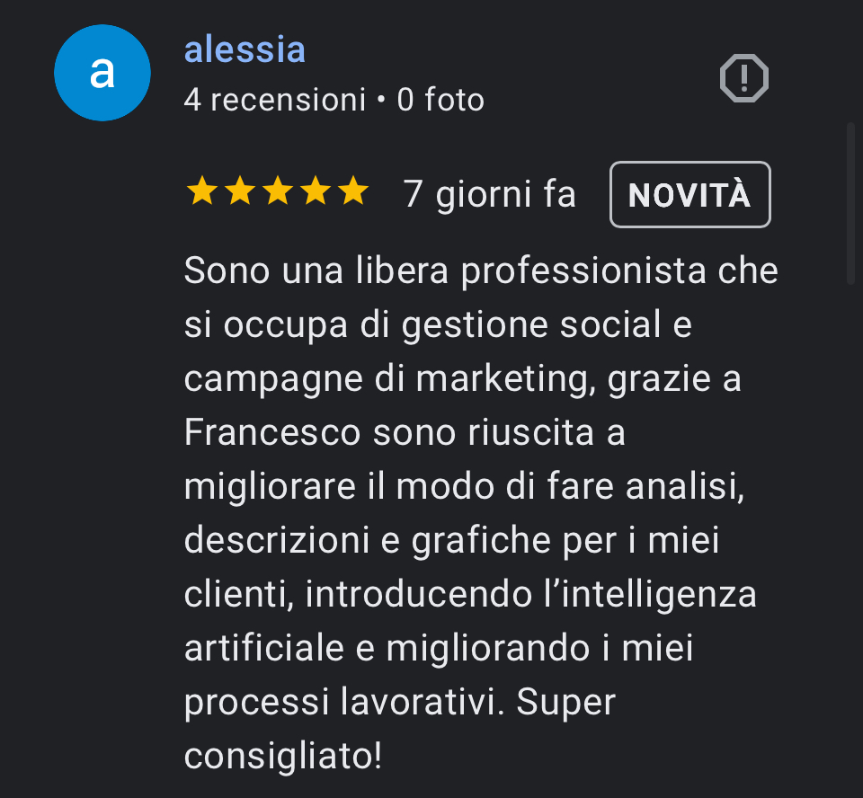 Recensione cliente