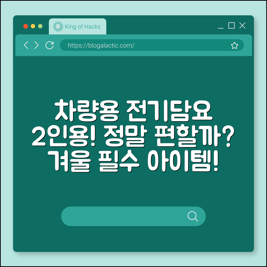 차량용 전기담요 2인용, 정말 편할까요?