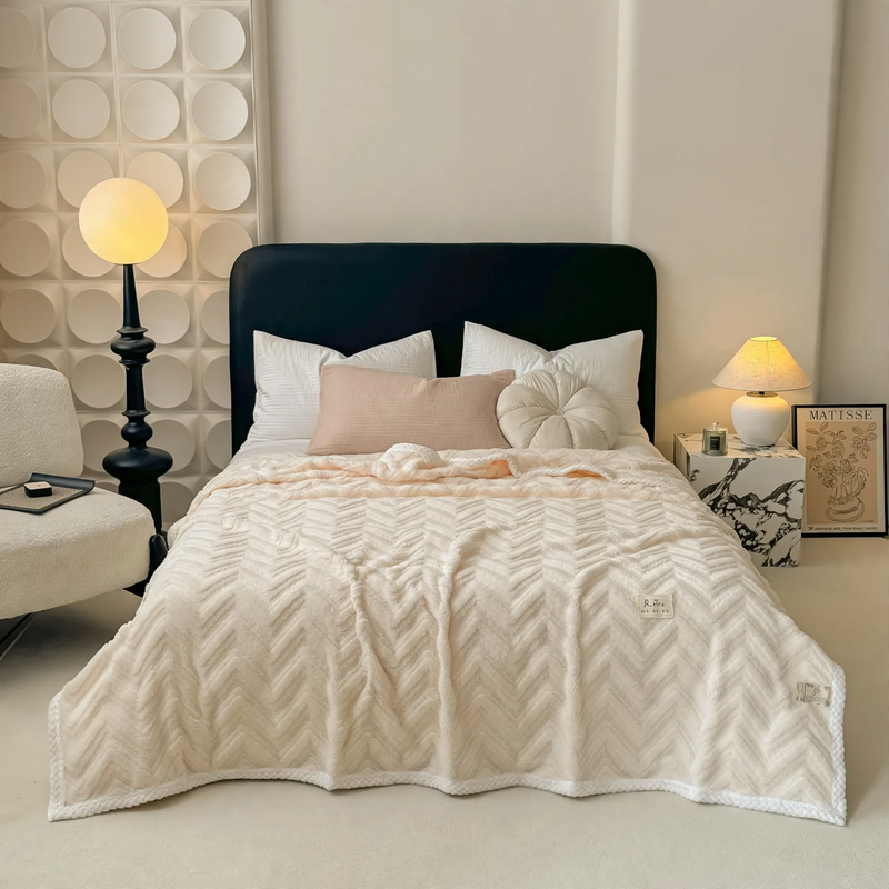 Versatile Coral Fleece Throw Blanket