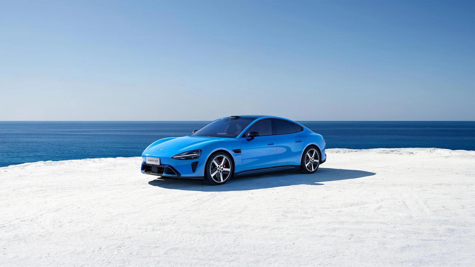 Xiaomi SU7 By The Sea - Automotive Photography 4K Wallpaper (3840x2160)