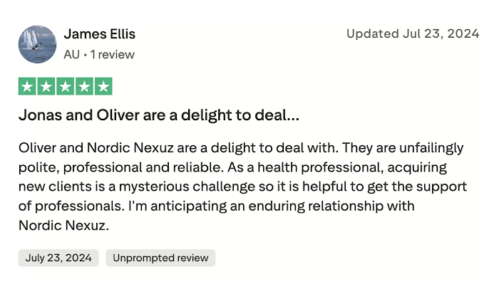 5-star Trustpilot review