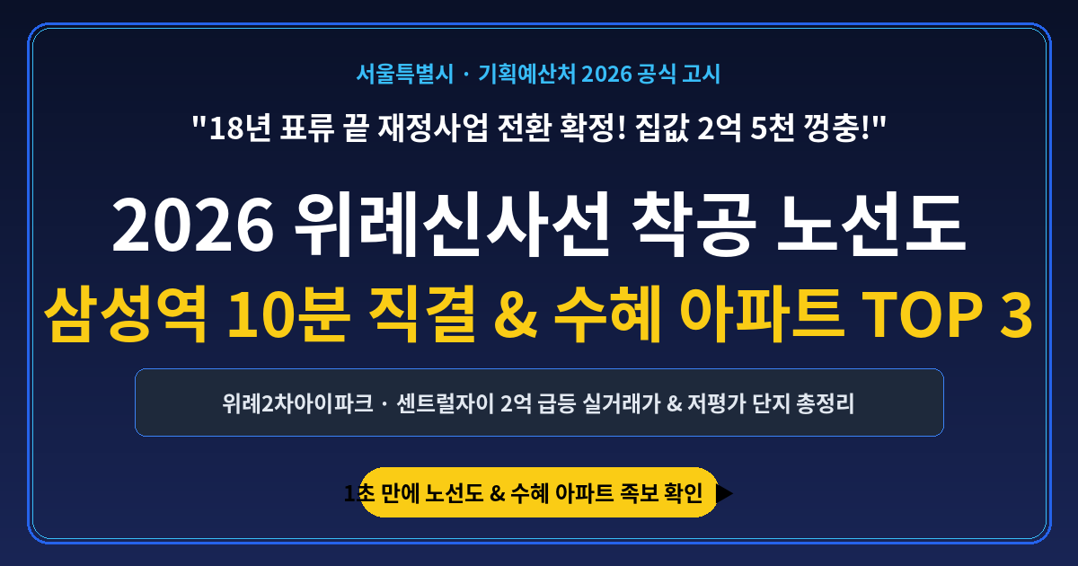 2026 위례신사선 착공 노선도 16:9 대표 썸네일