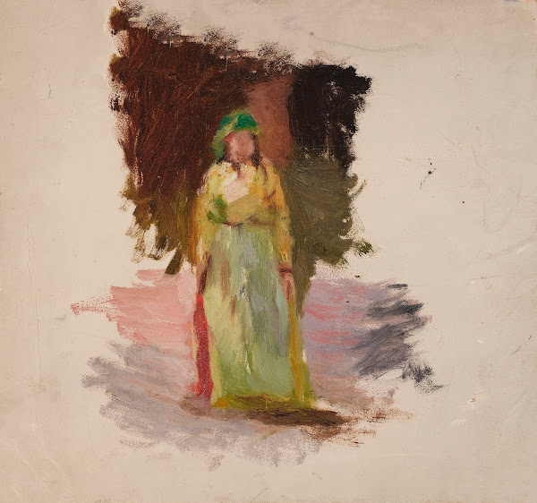 Sketch of a woman after 1900