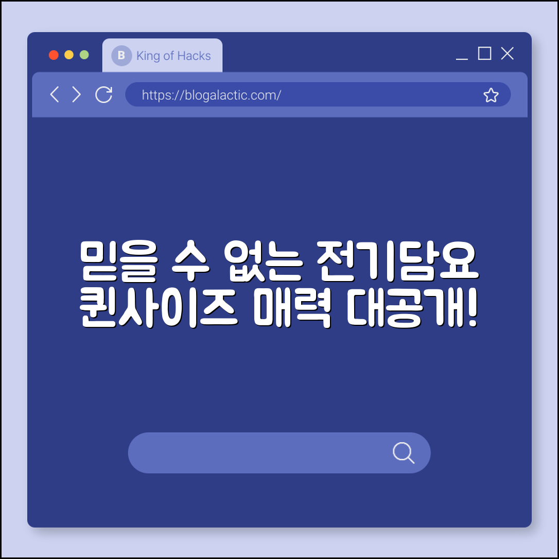 믿을 수 없는 전기담요 퀸사이즈의 매력