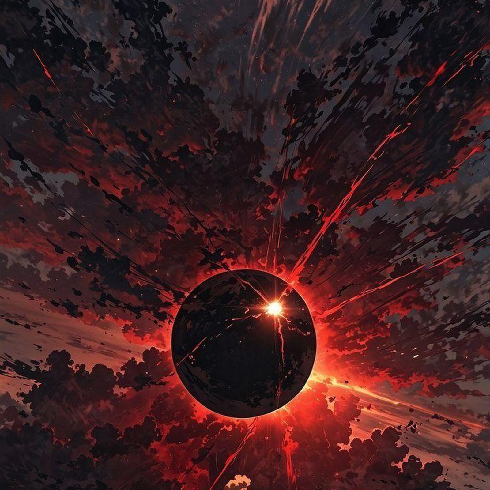 Download Solar Eclipse, Space, Clouds, Sci-Fi iPhone