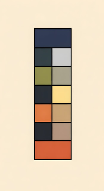 Minimalist Vertical Color Striped Palette on Pale Blue - Free mobile Wallpaper