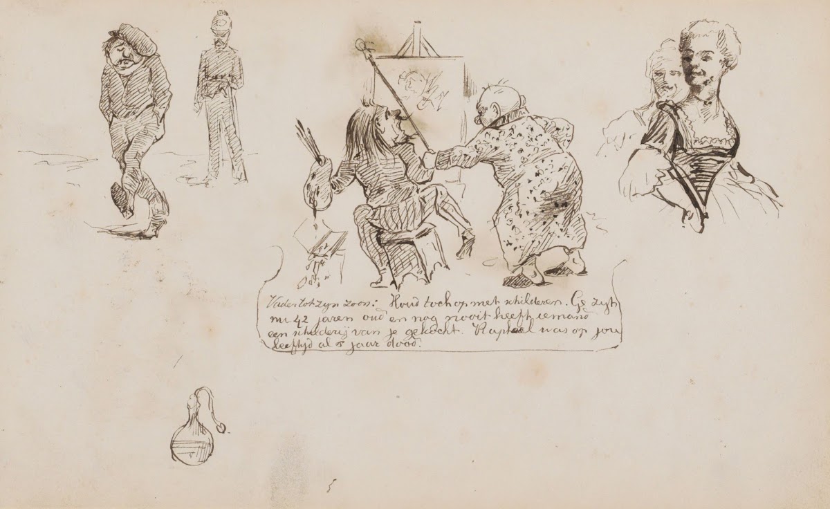 Karikatuur van de schilderkunst 1880