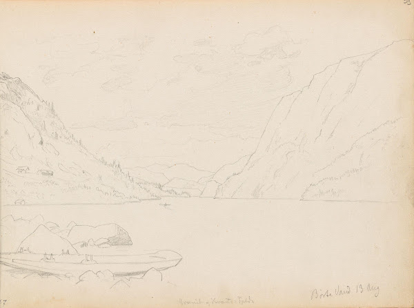 Båt på stranden Byrtevatn 1854