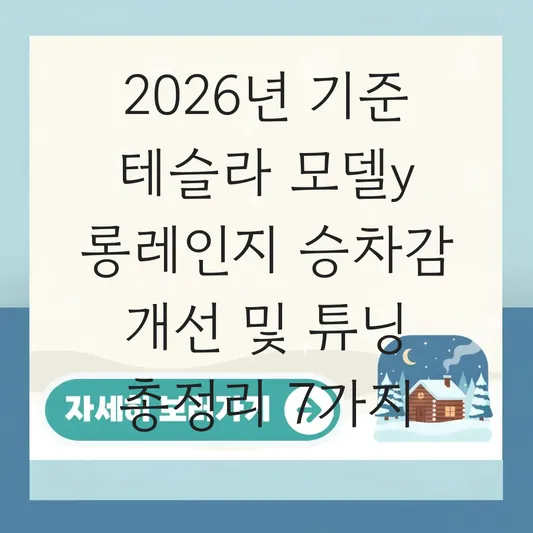 테슬라 모델y 롱레인지 승차감 개선 및 튜닝 대표 이미지