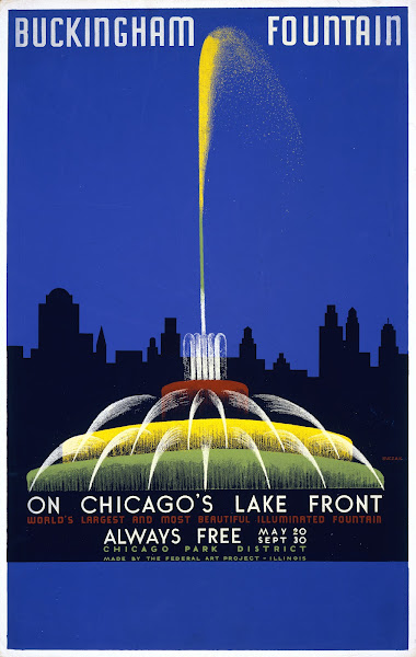 Buckingham Fountain on Chicagos lake front 1939