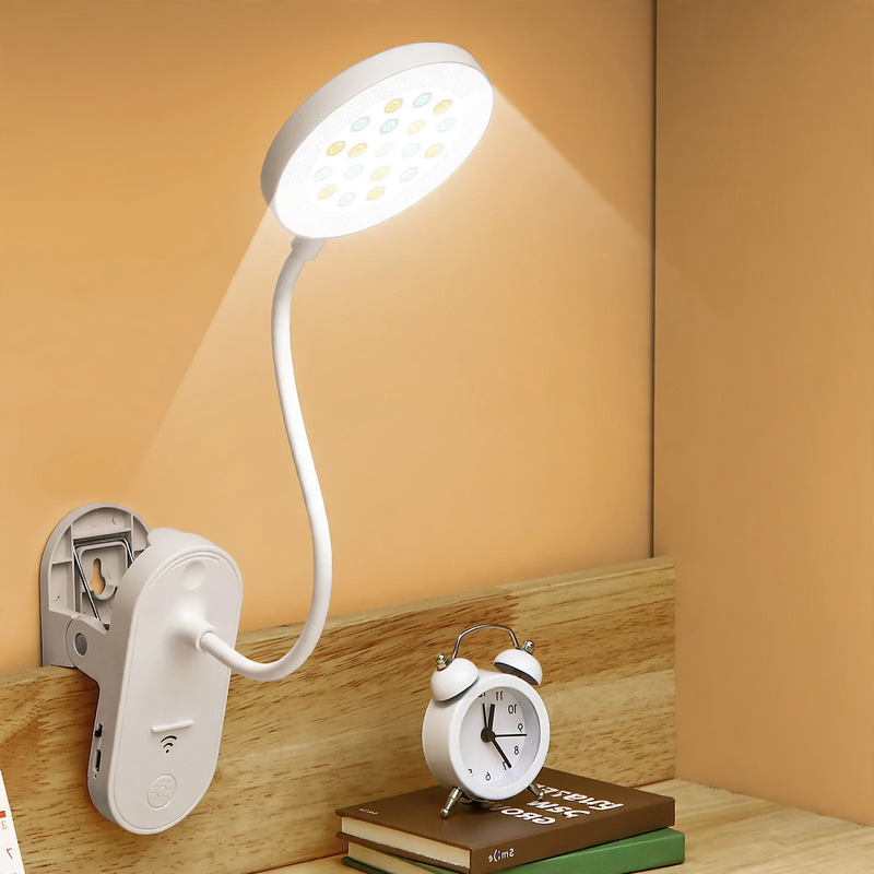 LED-Klemmleuchte, dimmbar, für Schreibtisch und Bett