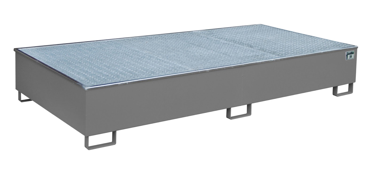 Stellingopvangbak met PE-binnenbak Stellingopvangbak RW-GR 2700-3 PE, gelakt, Muisgrijs