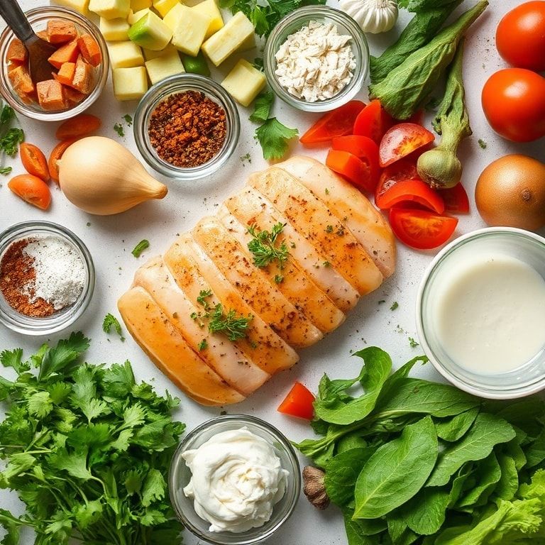 Ingredients for Fresh and Flavorful Southwestern Chicken Salad to Savor – Quick Homemade Dinner