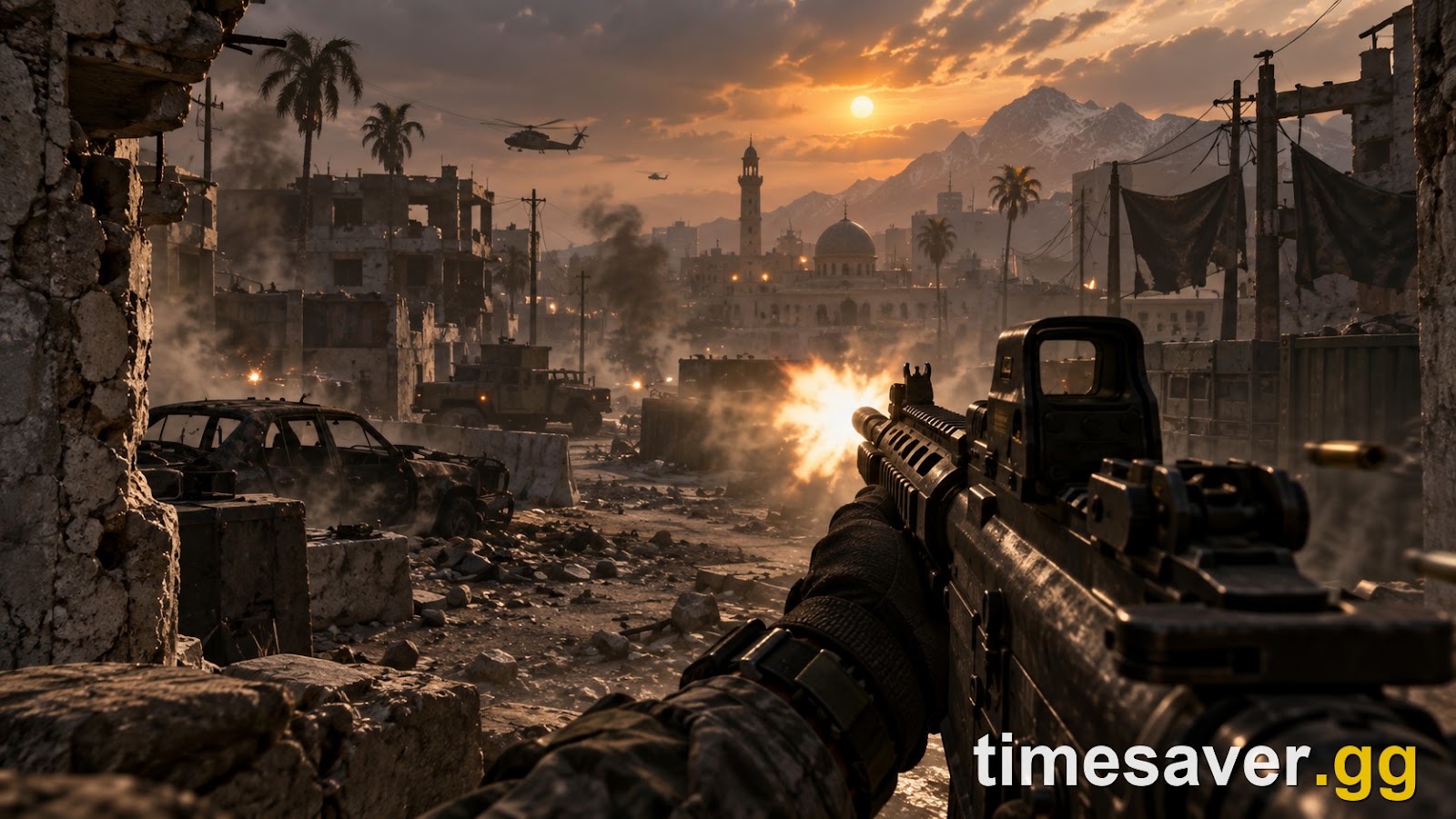 Modern Warfare 4 operator moving through a multiplayer map