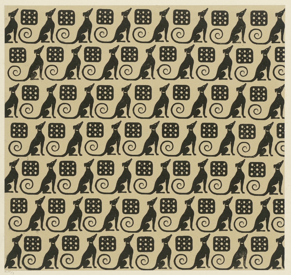 Buntpapier Hunde 1902   1906