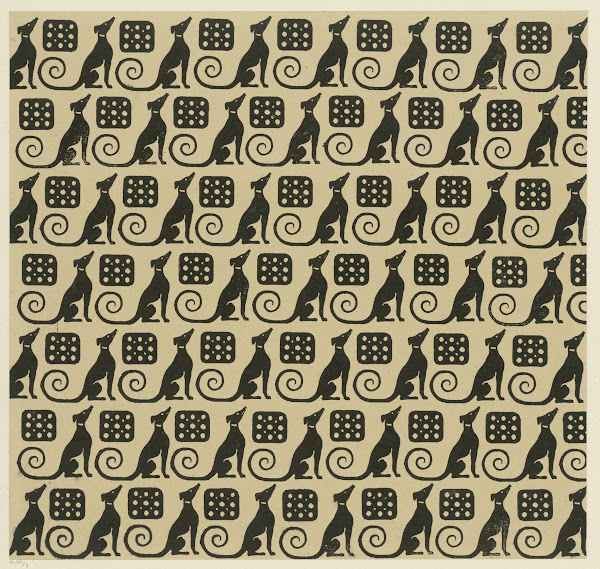 Buntpapier Hunde 1902   1906