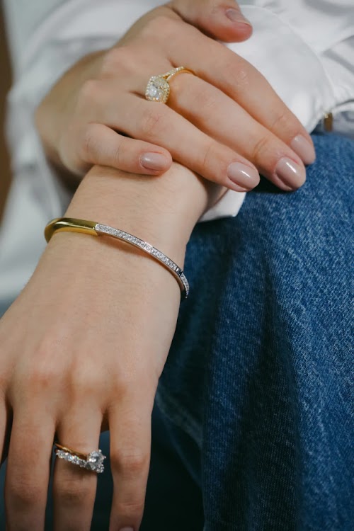 Bracelete Bicolor Prata e Ouro
