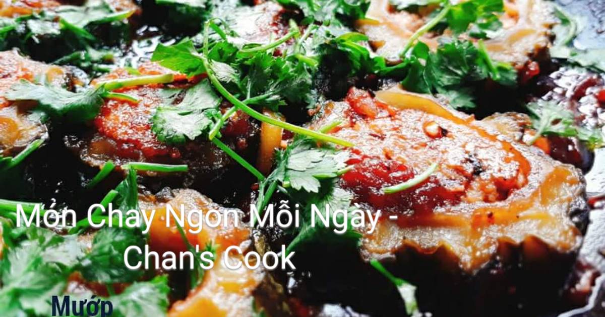 Mướp đắng nhồi đậu khuôn kho chay