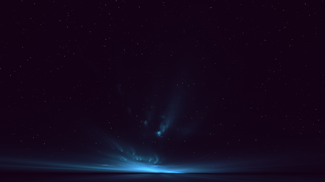 Space, Clouds, Aurorae, Dark, Blue 2K Desktop Wallpaper