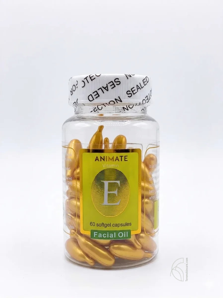 Vitamin E Soft Gel Capsule Facial Oil gold