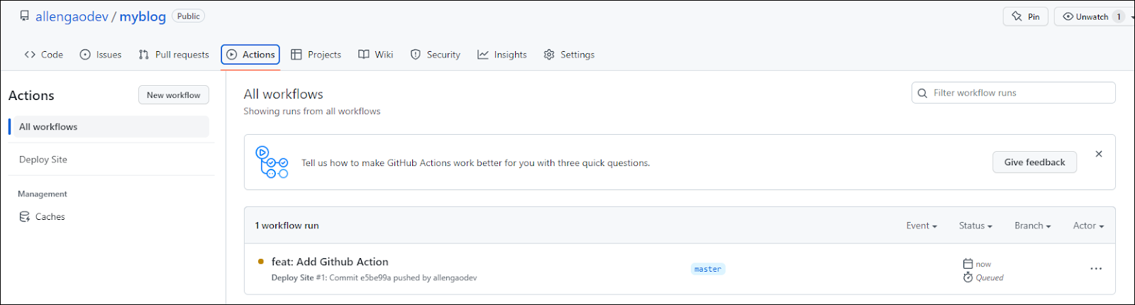 StatiqGithubAction-Actions