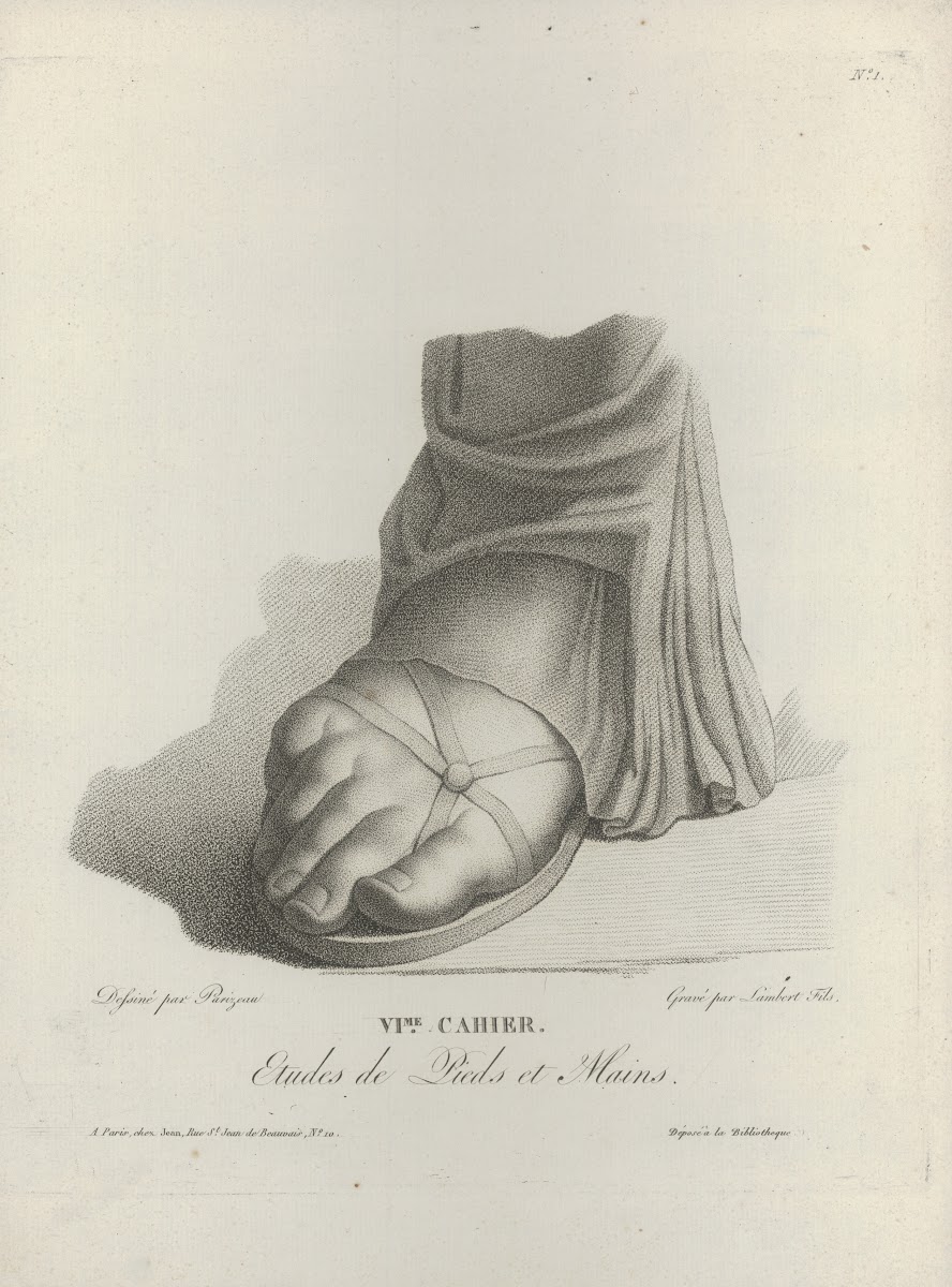 Study of a foot in a sandal