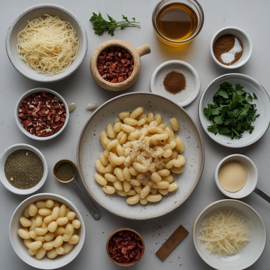 Ingredients for Gnocchi Carbonara with Bacon & Parmesan for Cozy Family Nights – Easy Comfort Food