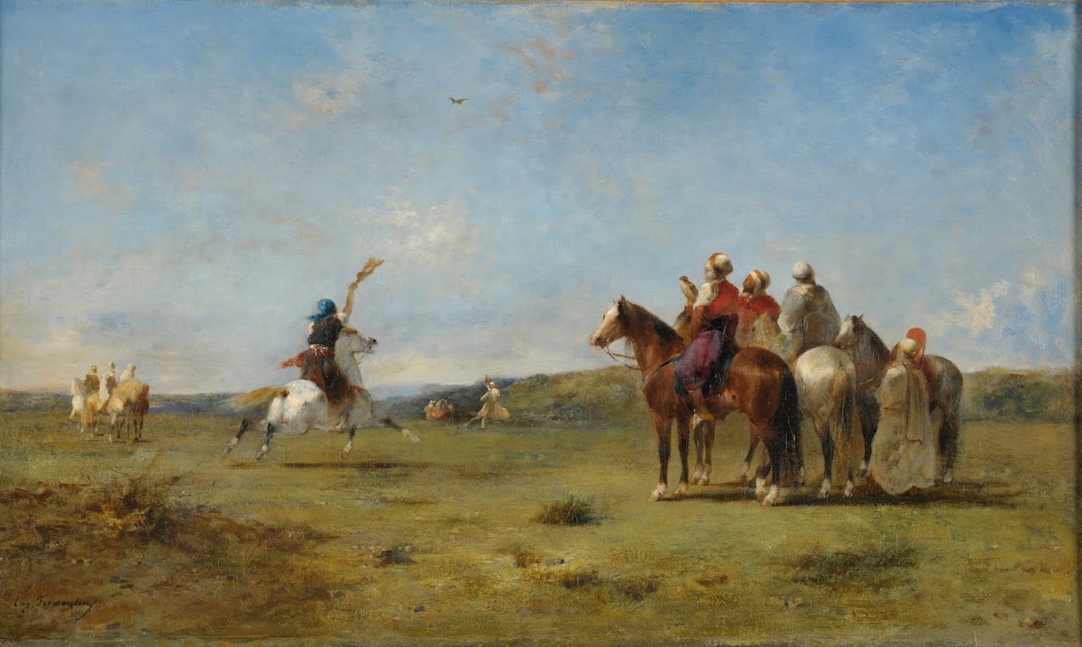 Arabes chassant le faucon