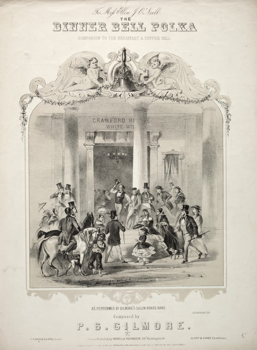 The Dinner Bell Polka  Sheet Music Cover c 1858