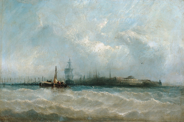 New York From The Harbor Showing The Battery And Castle Garden 1858