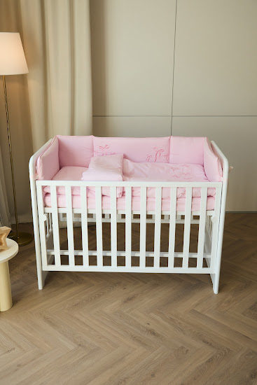 Bedding set for a baby crib 6 el Twins Belle pink