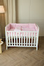 Bedding set for a baby crib 6 el Twins Belle pink