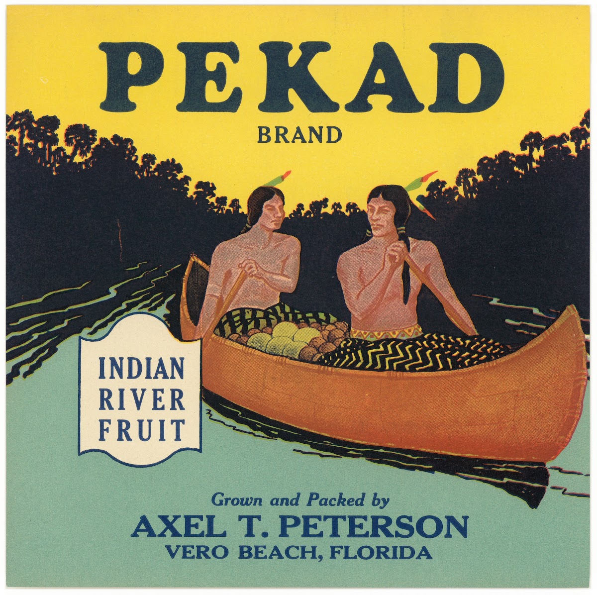 Pekad Brand Citrus Label 1930 1950