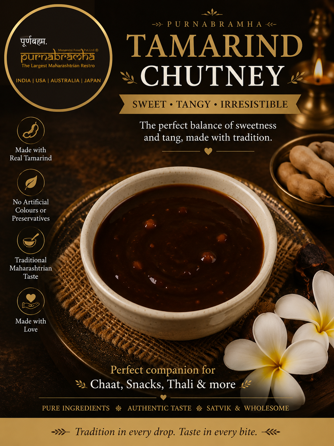 Extra Tamarind Chutney - Maharashtrian dish at Purnabramha