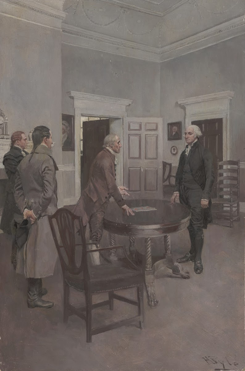 Thompson The Clerk Of Congress Announcing To Washington At Mount Vernon His Elec