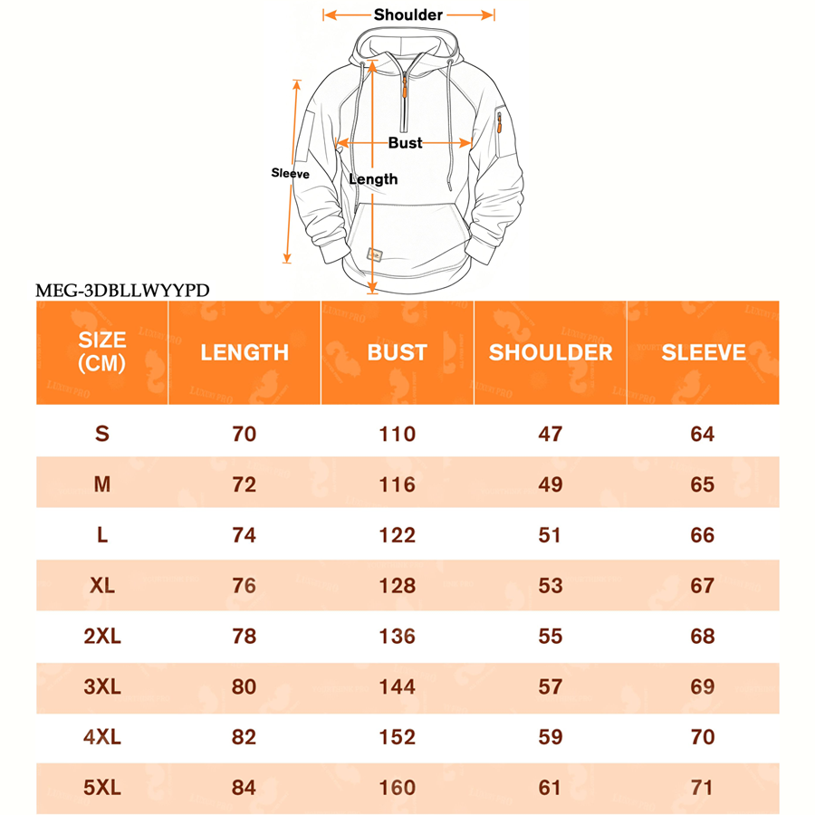 AOP 3D Half zip hoodie with ribbon