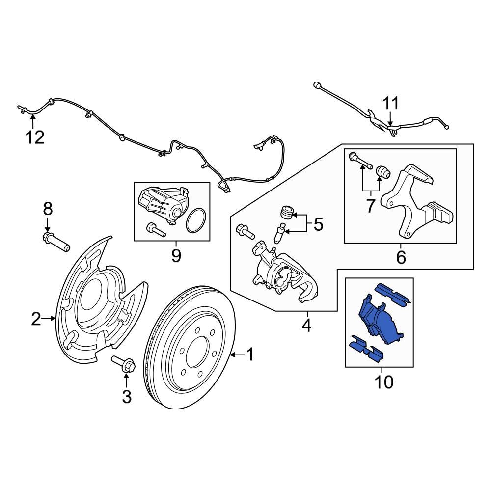 колодки задние Ford #ML3Z2200D для 21-22 Ford Raptor