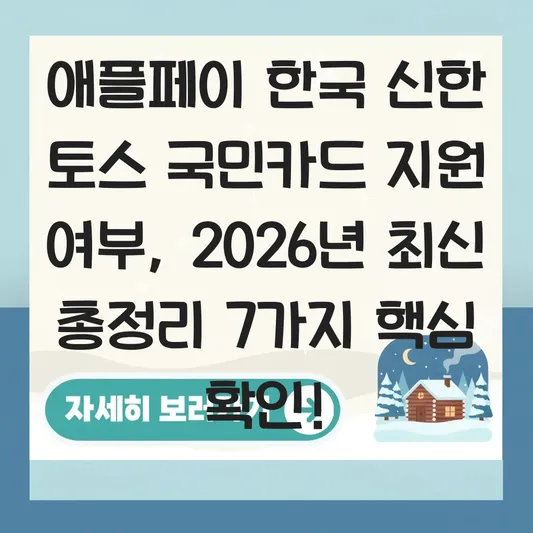 애플페이 한국 신한 토스 국민카드 지원 여부