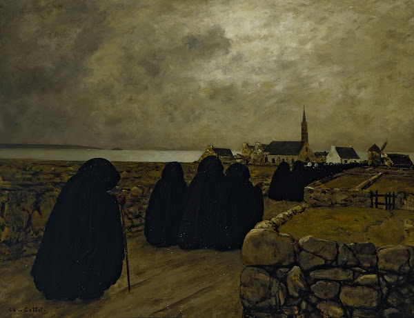 Messe basse en hiver Bretagne 1902