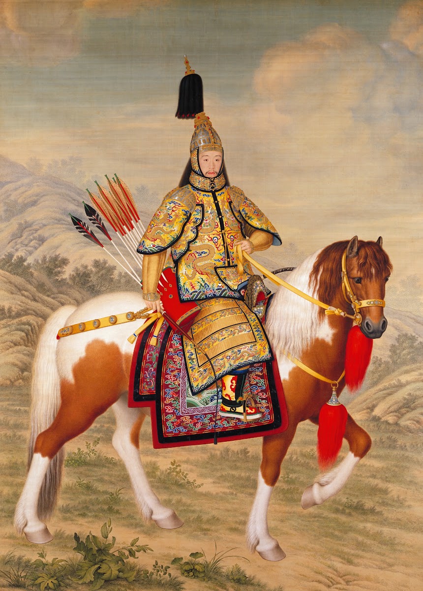 The Qianlong Emperor in Ceremonial Armour on Horseback 1758
