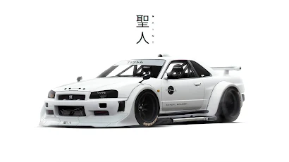 Khyzyl Saleem, Car, Cgi, Nissan Skyline R34, Japanese Cars 5K Wallpaper Background