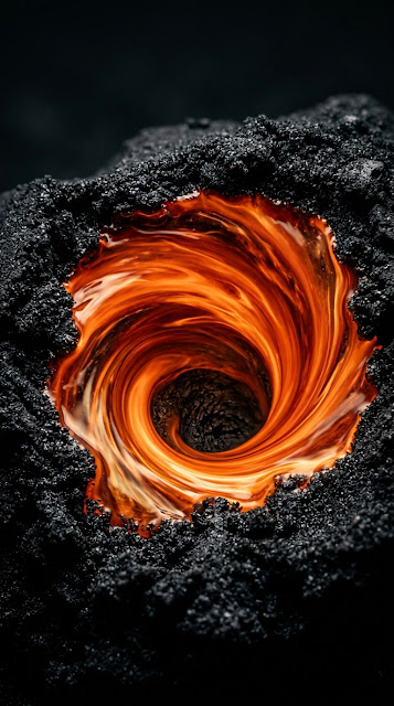Macro Photography of Glowing Red Liquid and Dark Texture - Free mobile Wallpaper